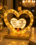 Personalized Wedding Gift | Custom Heart Keepsake with Names